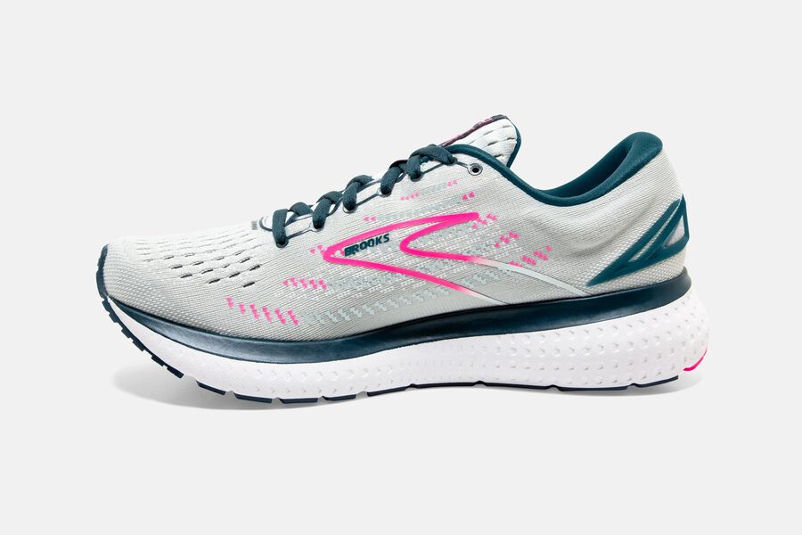 Brooks Israel Glycerin 19 Road Running Shoes Womens - White/Pink - ZGN-574382